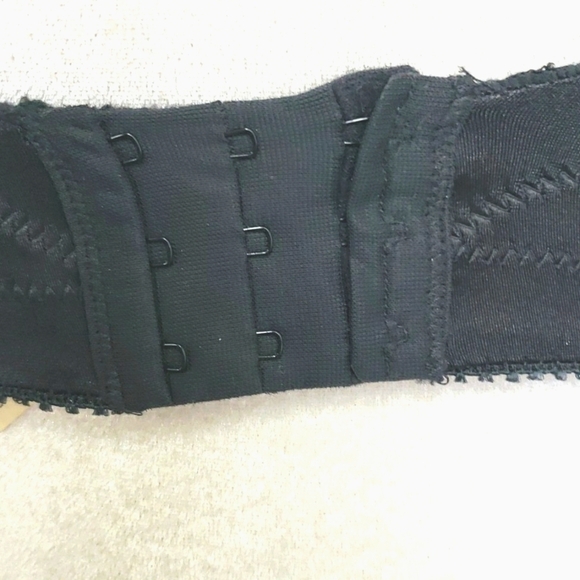 Vintage Y2K Vasserette 34B Low Back Strapless Bustier Black VGUC - Picture 3 of 11